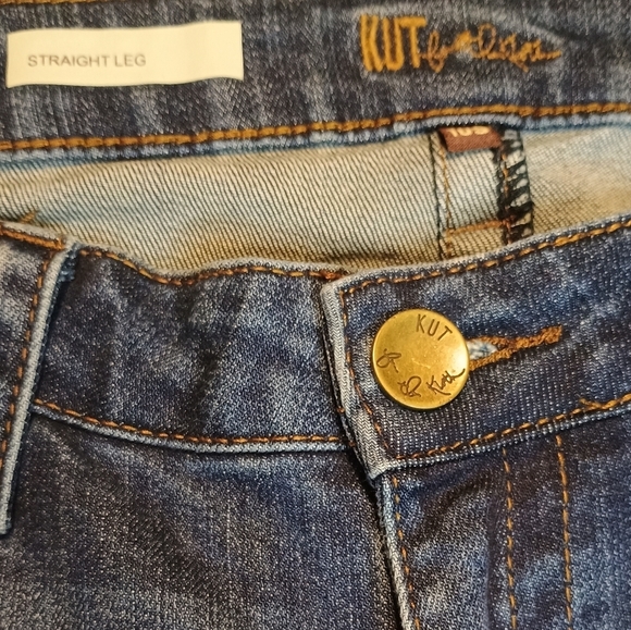 Kut From The Kloth Stevie Straight Leg Women's Blue Denim Jeans - Picture 9 of 9